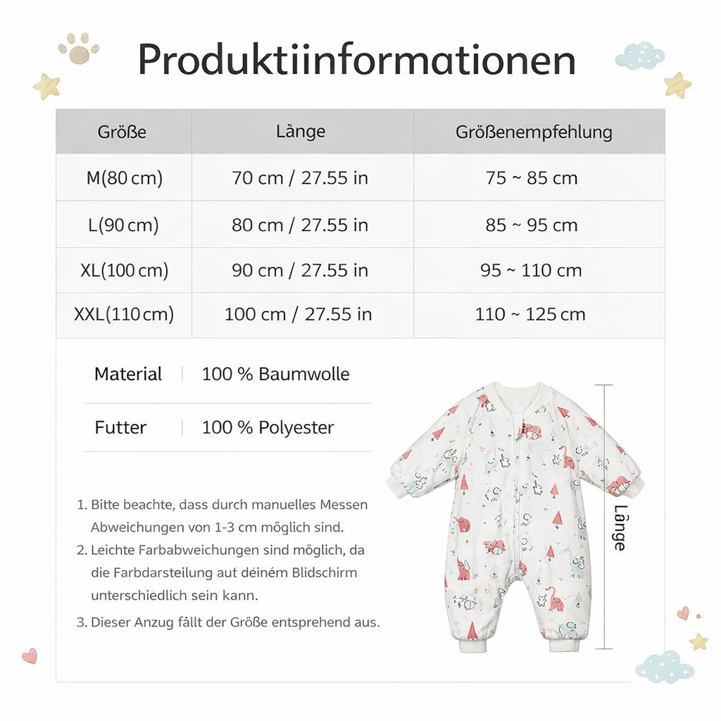 Baby Sleeping Jumpsuit – Kuscheliger Babyschlafsack