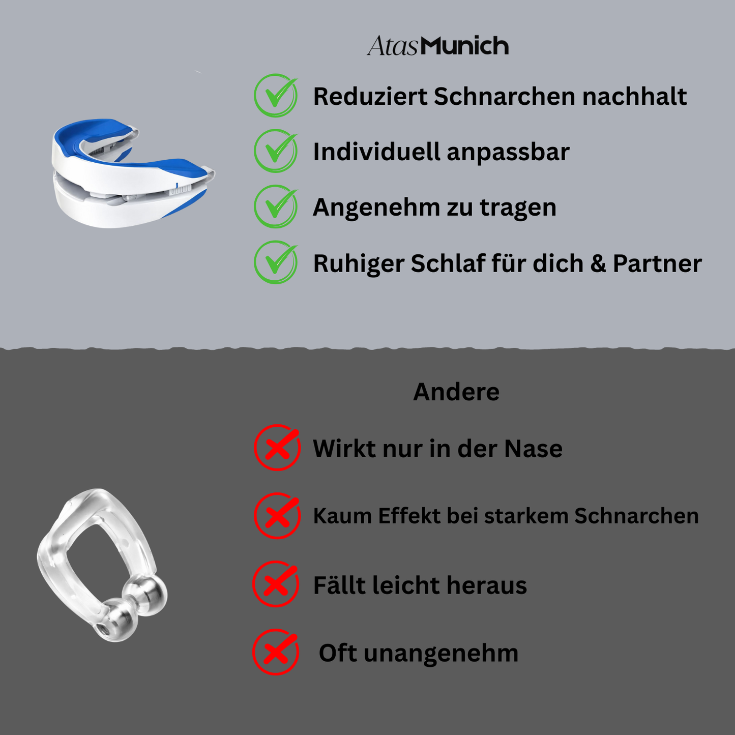 Anti Snoring Mouthpiece – reduziert Schnarchen für ruhigen Schlaf