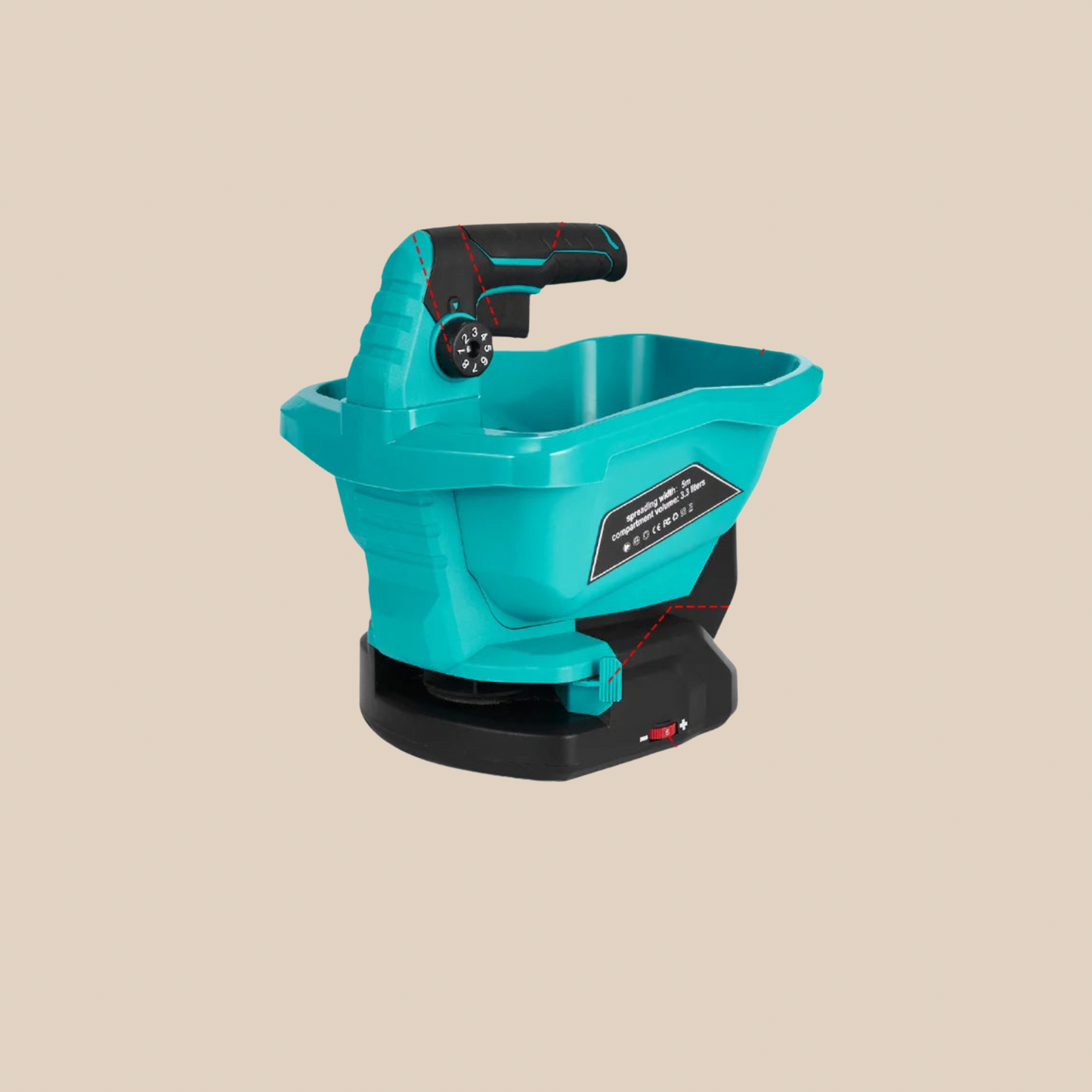 Electric Spreader – kabelloser Dünger- & Saatgutstreuer