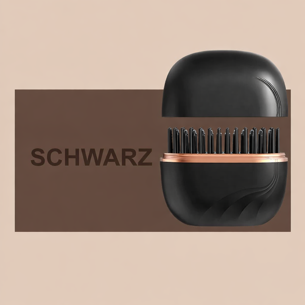Mini Hair Straightener Brush - Schnelles Glätten & Styling für unterwegs