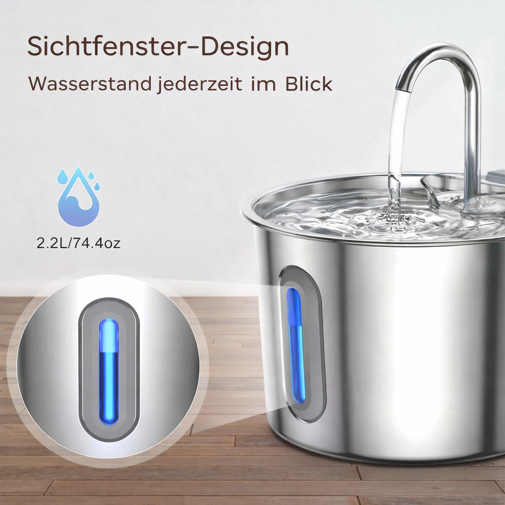 Pet Water Dispenser – Edelstahl Katzen Wasserspender