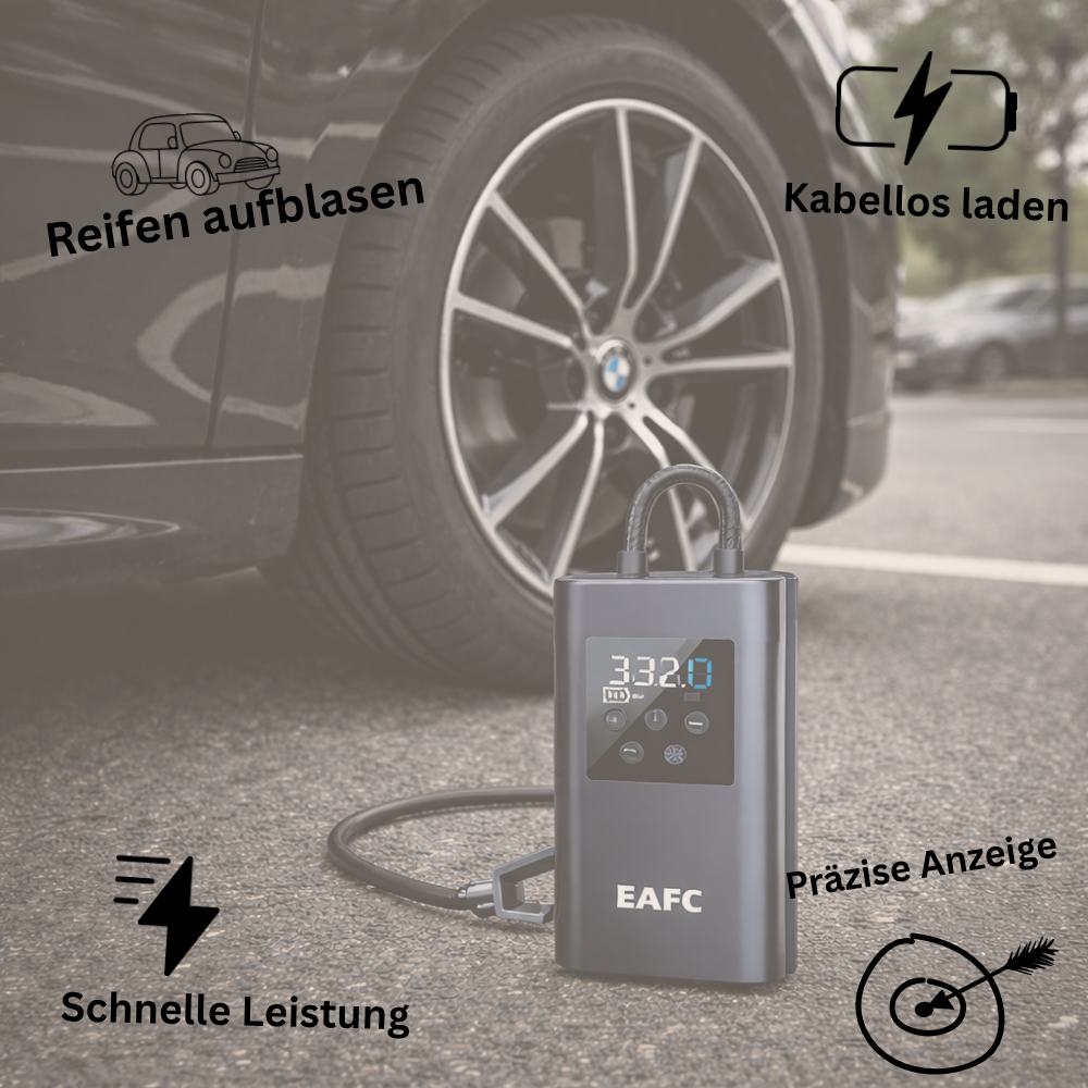 Portable Tire Inflator 150 PSI – pumpt Reifen schnell und einfach auf