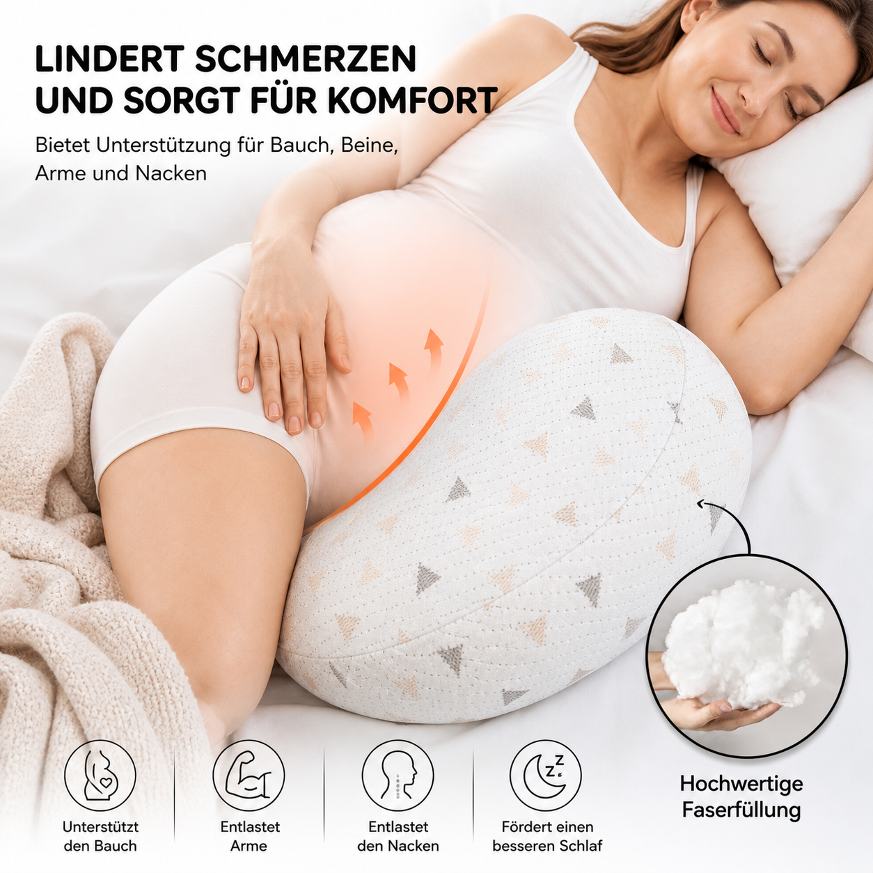Maternity Support Pillow – entlastet Rücken und Bauch
