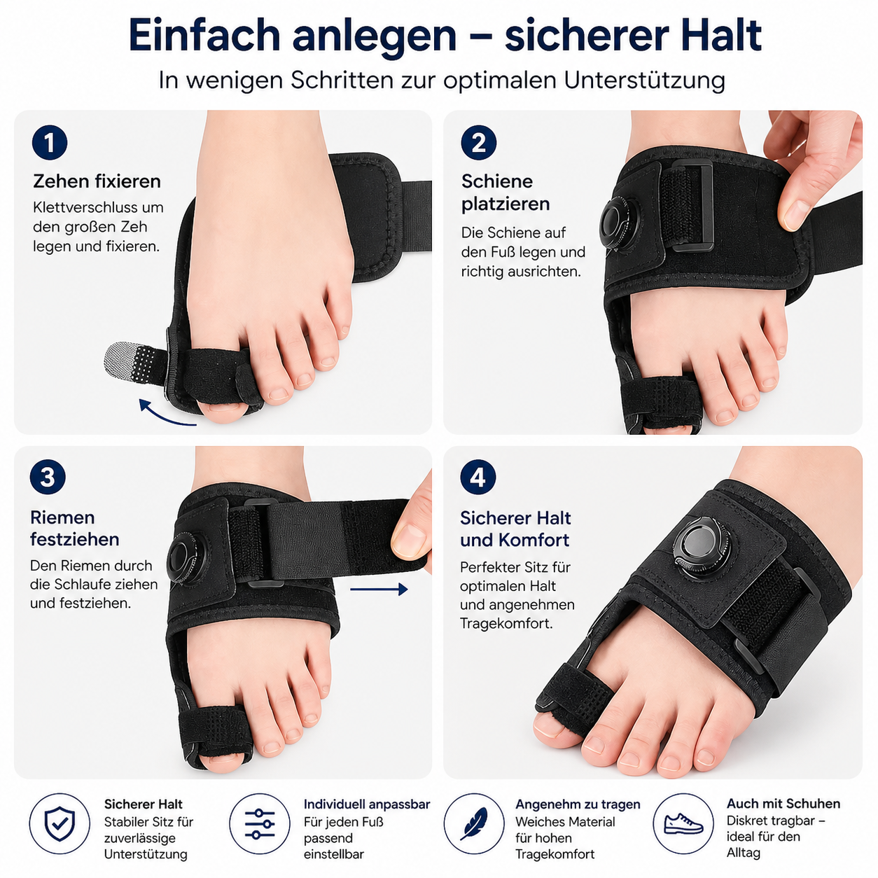 Ergonomic Toe Straightener – unterstützt die natürliche Zehenstellung