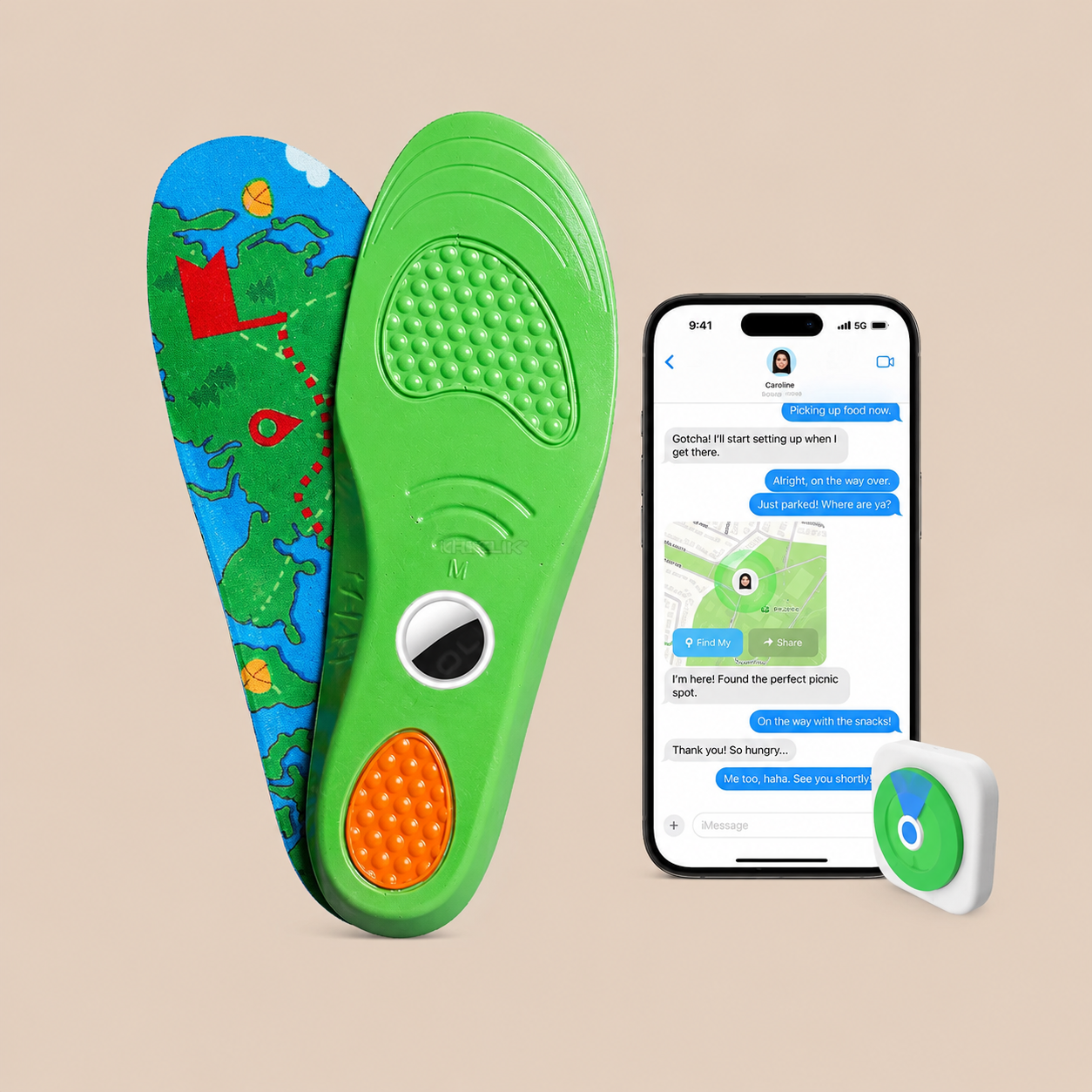 AirTag Tracking Sohlen – Für Kinder und Senioren