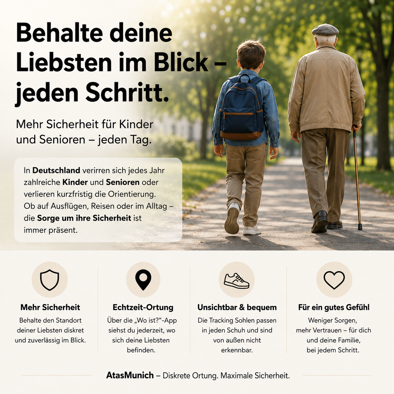 AirTag Tracking Sohlen – Für Kinder und Senioren