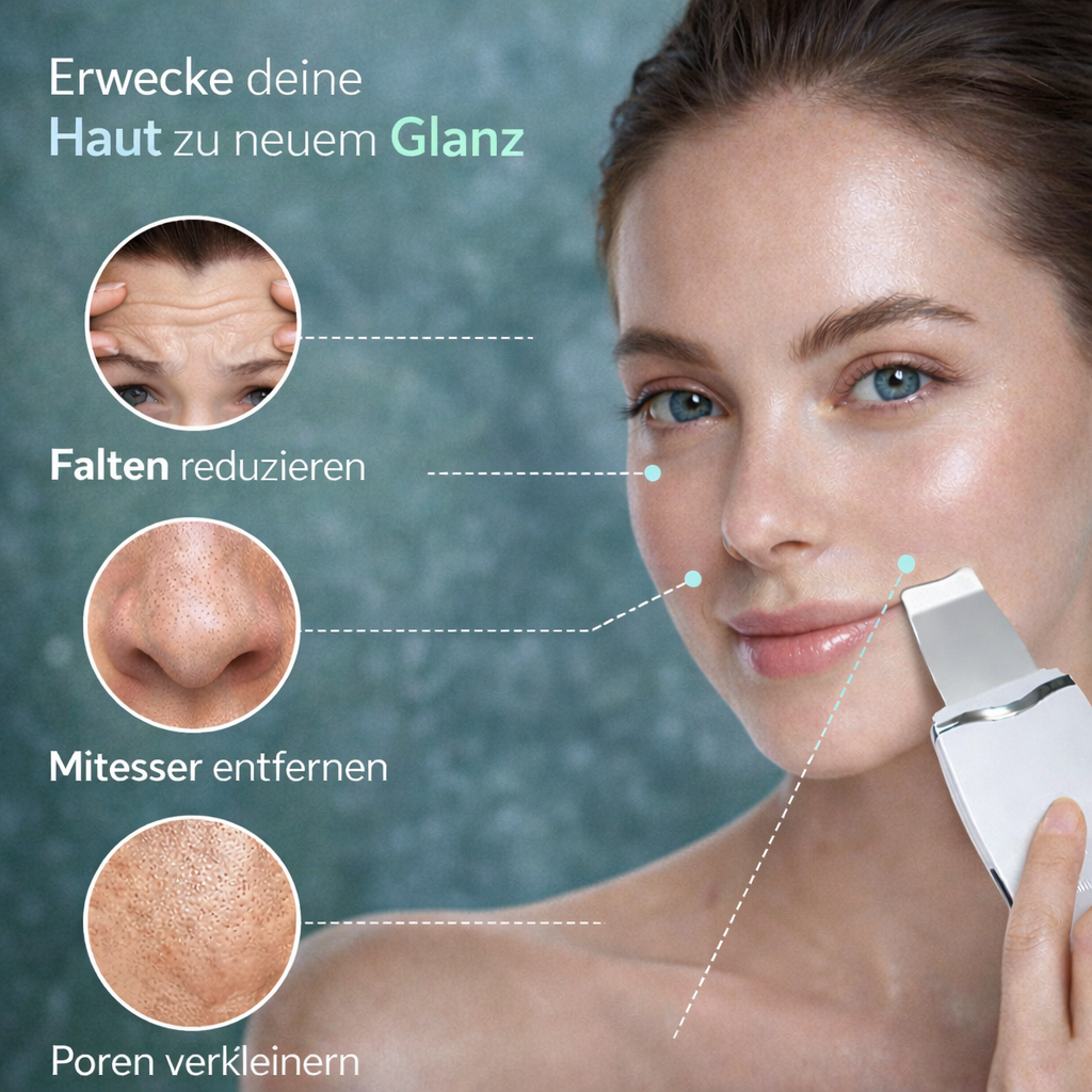 Ultrasonic Skin Scrubber - Tiefenreinigung & Gesichtspeeling