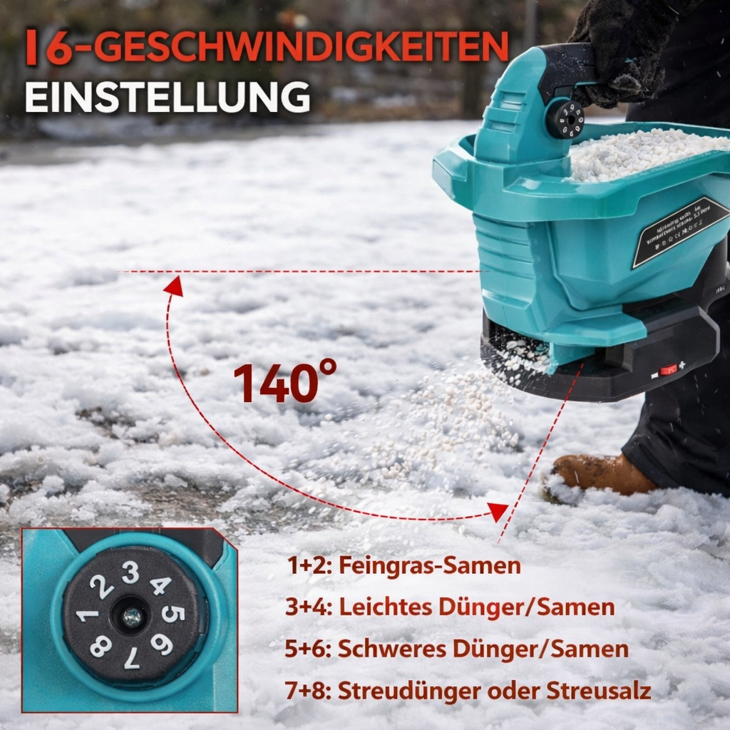 Electric Spreader – kabelloser Dünger- & Saatgutstreuer