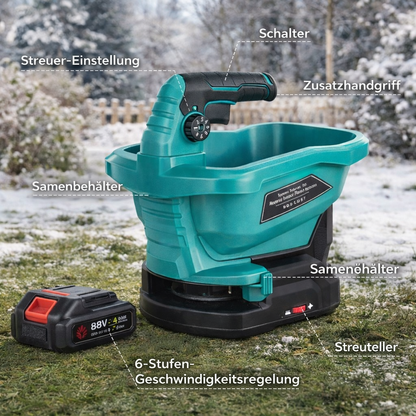Electric Spreader – kabelloser Dünger- & Saatgutstreuer