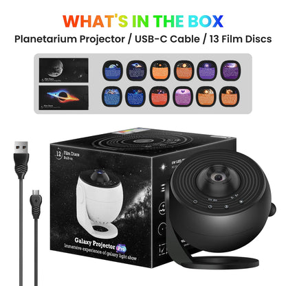 13-in-1 Galaxy Projector – 360° Star Night Light mit Timer