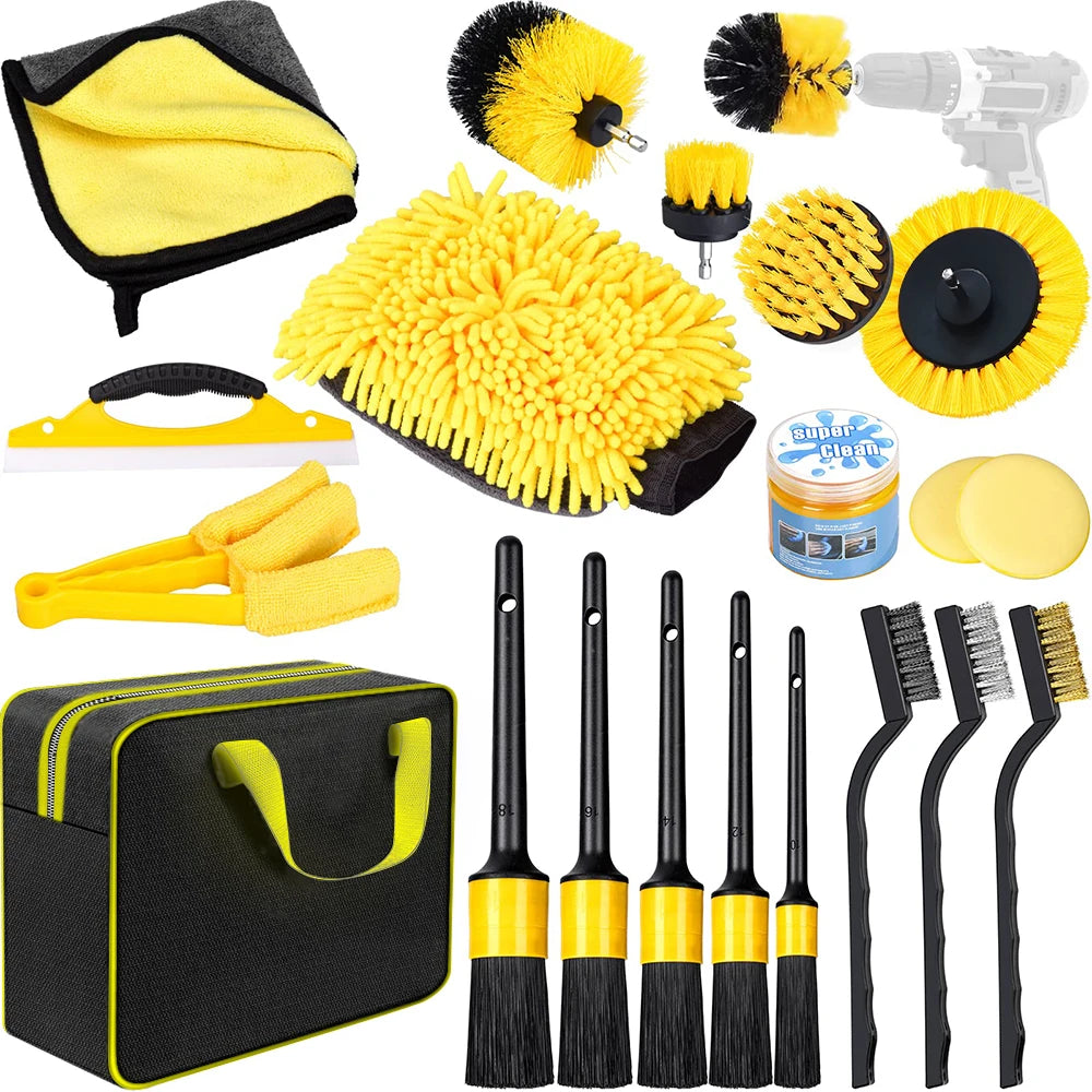 Multi Purpose Cleaning Brushes - Auto-Pflegeset für Felgen, Sitze & Cockpit