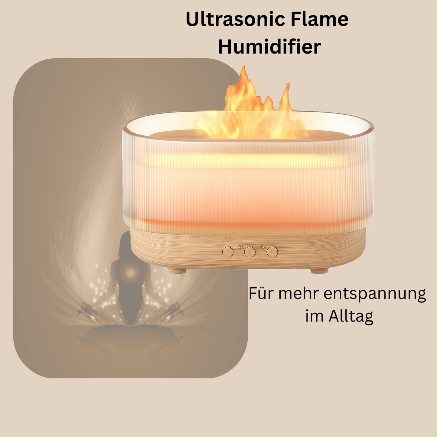 Ultrasonic Flame Humidifier - Ideal für Schlafzimmer & Wohnzimme
