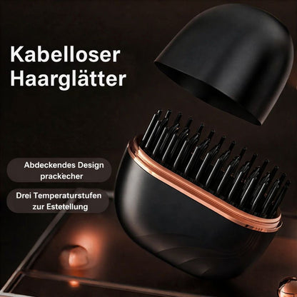 Mini Hair Straightener Brush - Schnelles Glätten & Styling für unterwegs