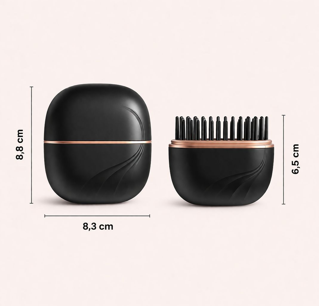 Mini Hair Straightener Brush - Schnelles Glätten & Styling für unterwegs
