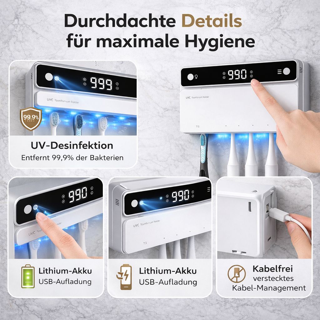 Smart Toothbrush Holder - Schnelltrocknung & Hygiene